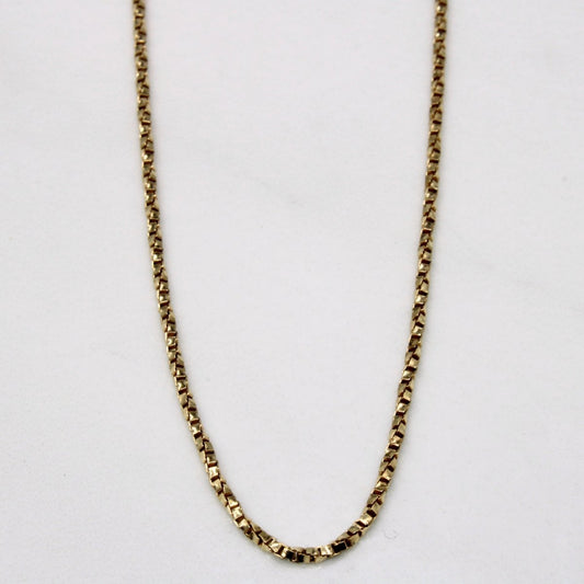 10k Yellow Gold Box Link Rope Chain | 20 |