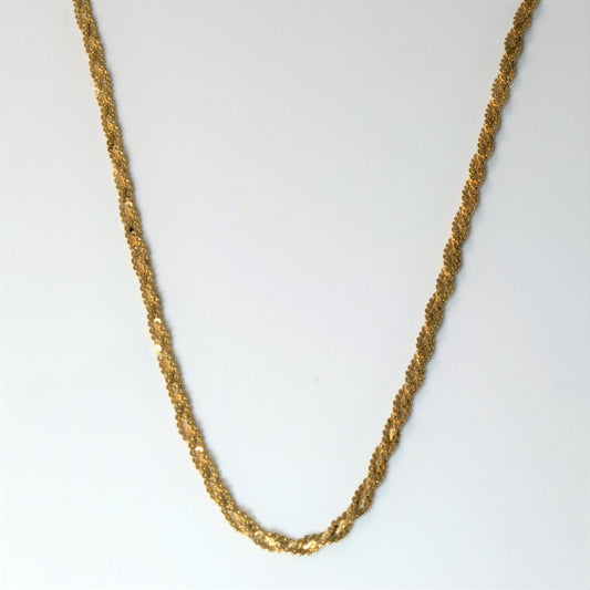 10k Yellow Gold Braided Chain | 15|