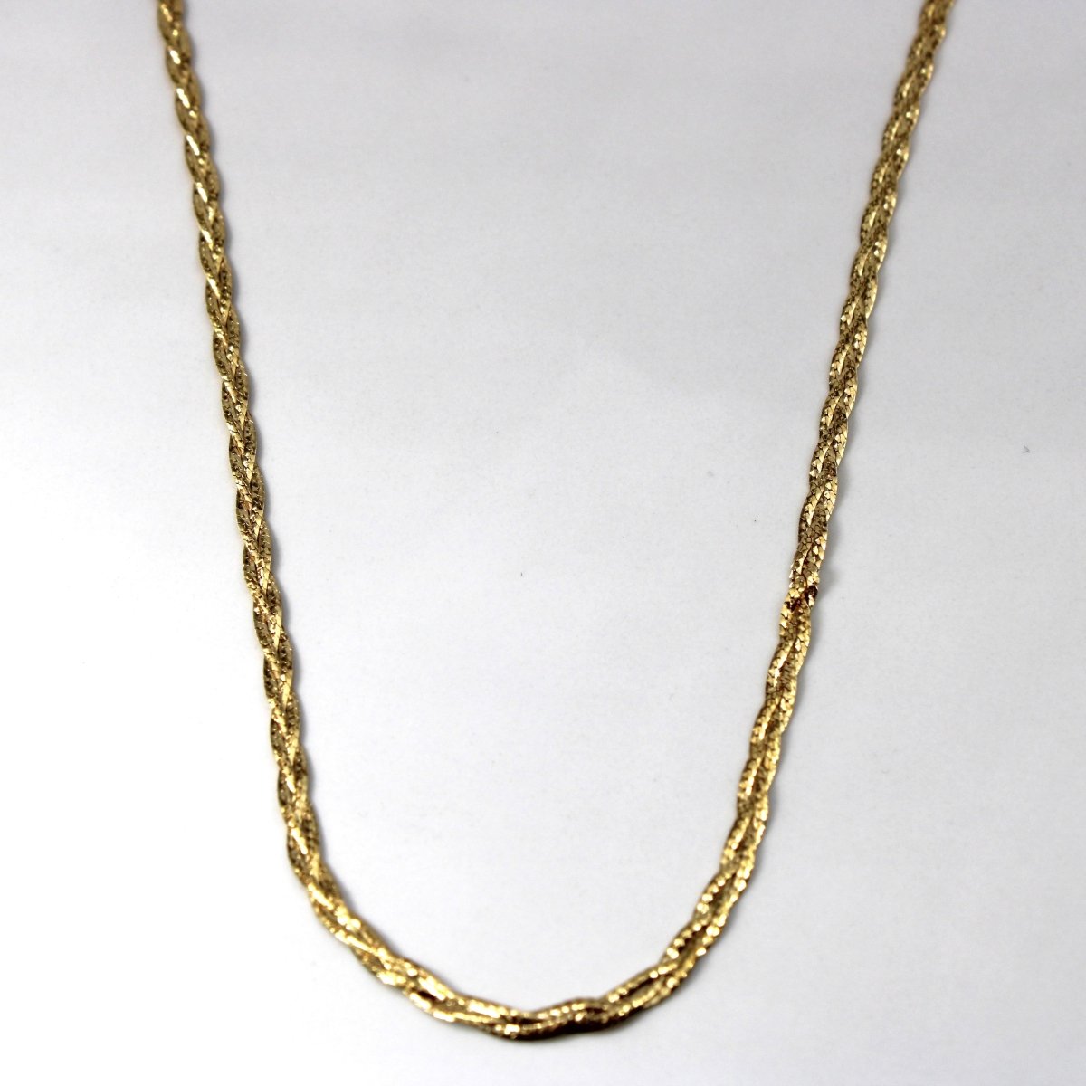 10k Yellow Gold Braided Chain | 19|