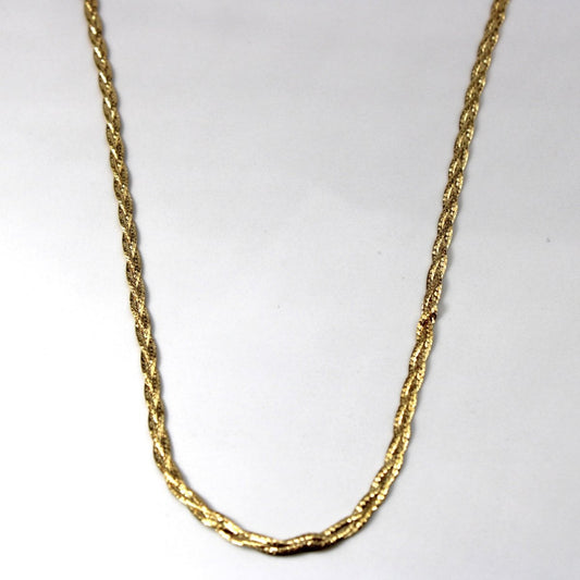 10k Yellow Gold Braided Chain | 19|