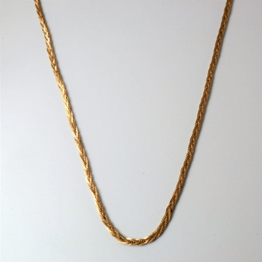 10k Yellow Gold Braided S-Link Chain | 30 |