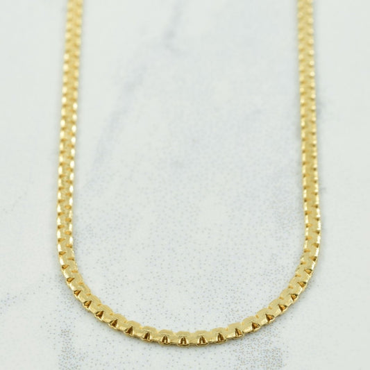 10k Yellow Gold C-Link Chain | 17.5 |
