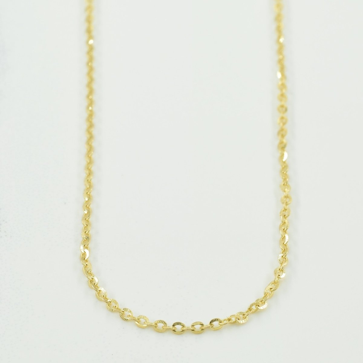 10k Yellow Gold Cable Chain | 15.5 |