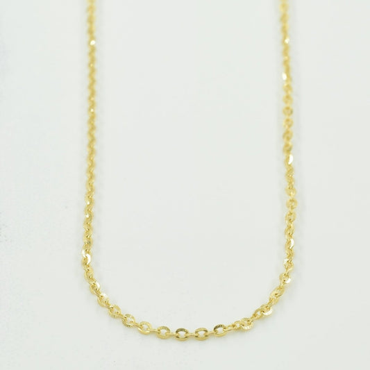 10k Yellow Gold Cable Chain | 15.5 |