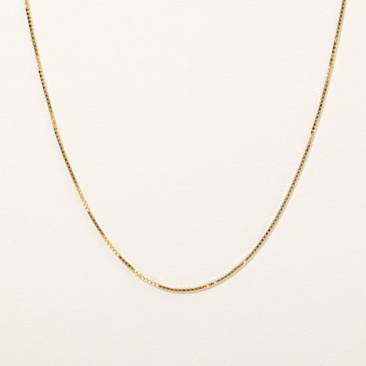 10k Yellow Gold Box Link Chain | 20 |