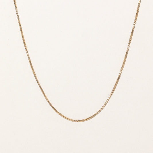 10k Yellow Gold Box Link Chain | 22 |