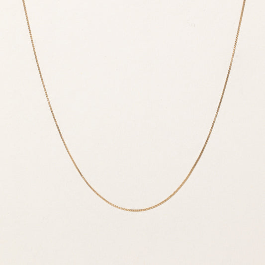 10k Yellow Gold Box Link Chain | 24 |