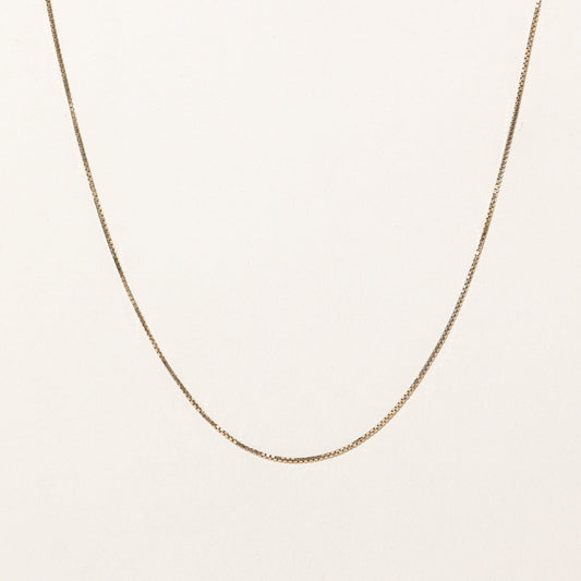 10k Yellow Gold Box Link Chain | 20 |