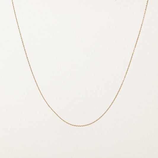 10K Yellow Gold Cable Link Chain | 0.85mm | 18