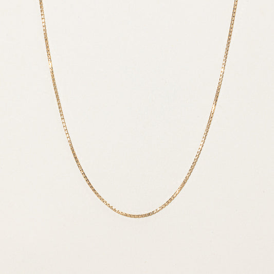 10k Yellow Gold Box Link Chain | 16
