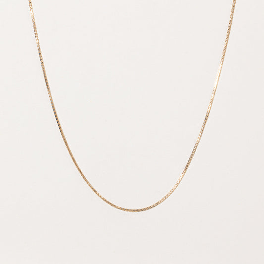 10k Yellow Gold Box Link Chain | 18 |