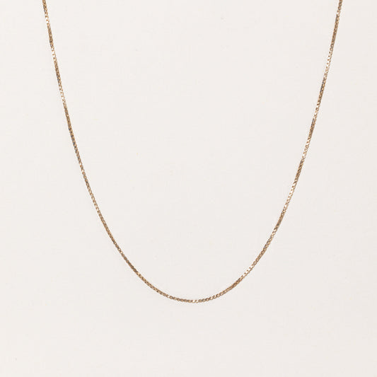 10k Yellow Gold Box Link Chain | 22 |