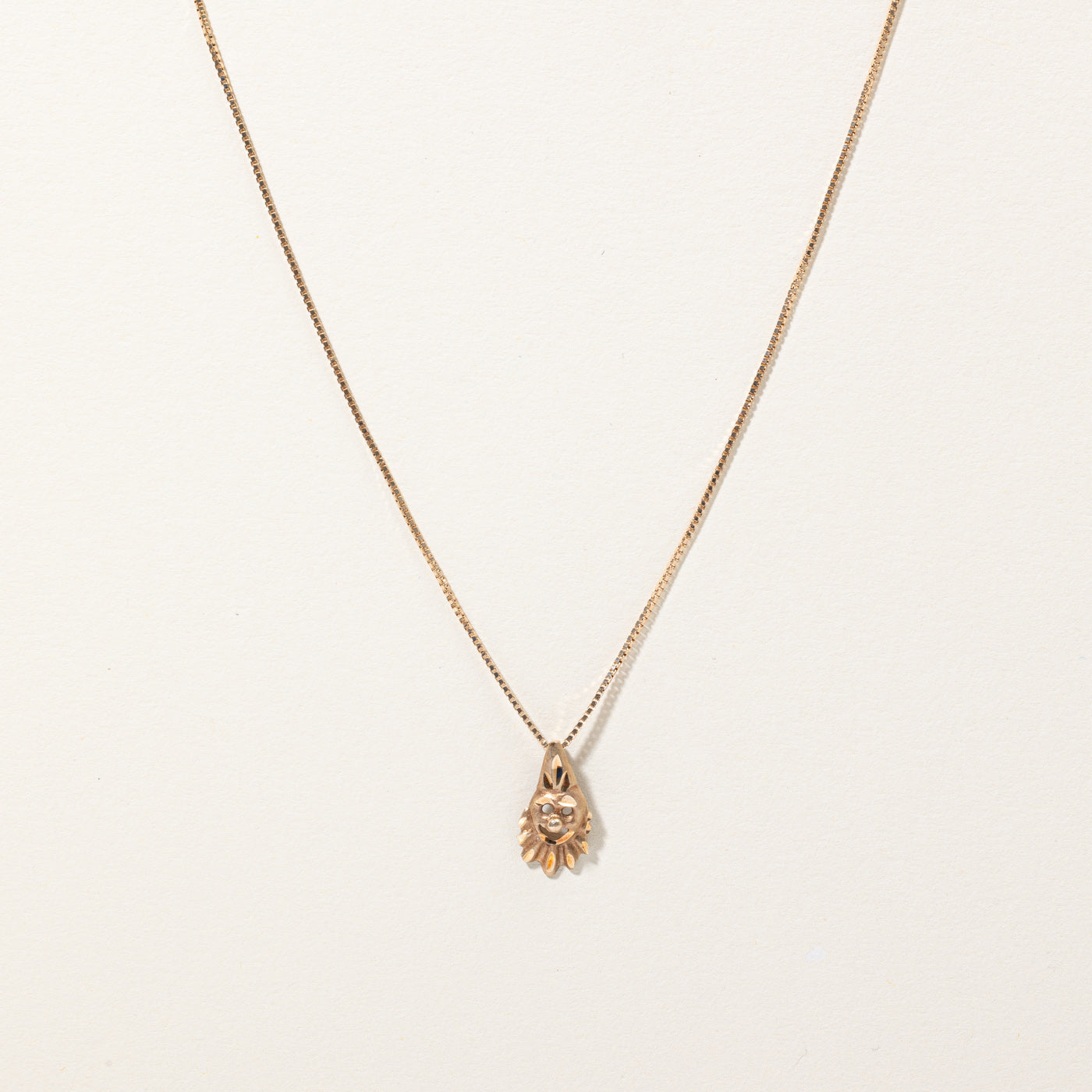 10k Yellow Gold Clown Pendant & Necklace | 20 |