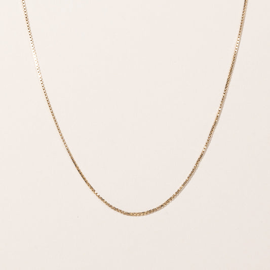 10k Yellow Gold Box Link Chain | 19
