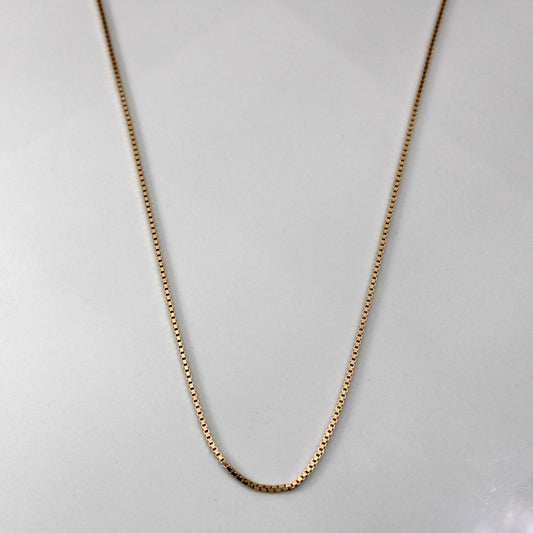 10k Yellow Gold Box Link Chain | 16|