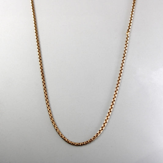 10k Yellow Gold Box Chain | 23|