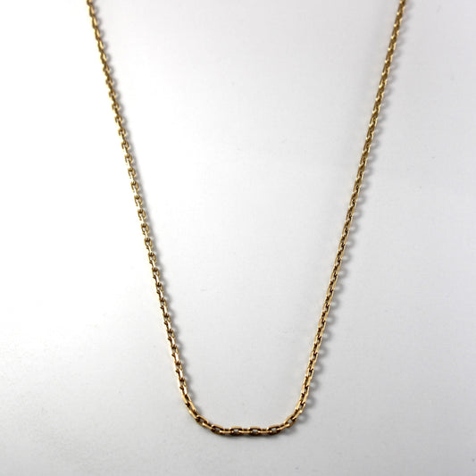 10k Yellow Gold Cable Chain | 24|