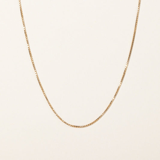 10k Yellow Gold Box Link Chain | 18 |