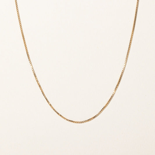 10k Yellow Gold Box Link Chain | 18 |