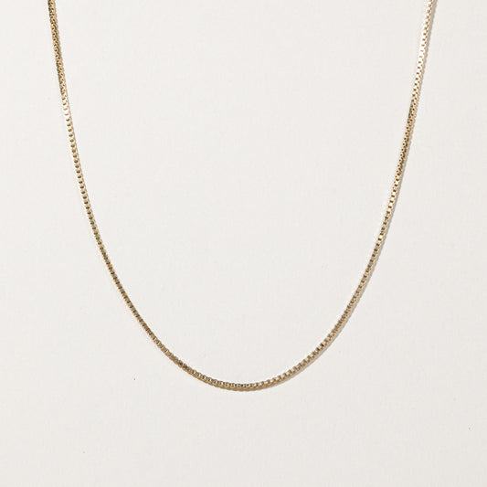 10k Yellow Gold Box Link Chain | 24